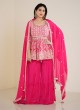 Rani Embroidered Gharara Suit With Peplum Kurti